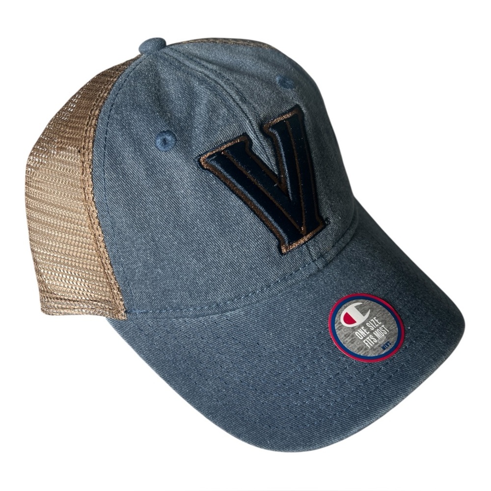 Villanova Baseball Hat Cap Champion Blue and Tan Cap